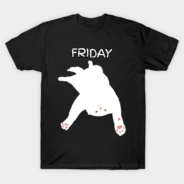 FRIDAY VIBES (WHITE) T-Shirt by Auliyah_Arts